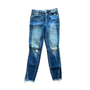 KanCan Distressed Medium Blue Skinny Jeans